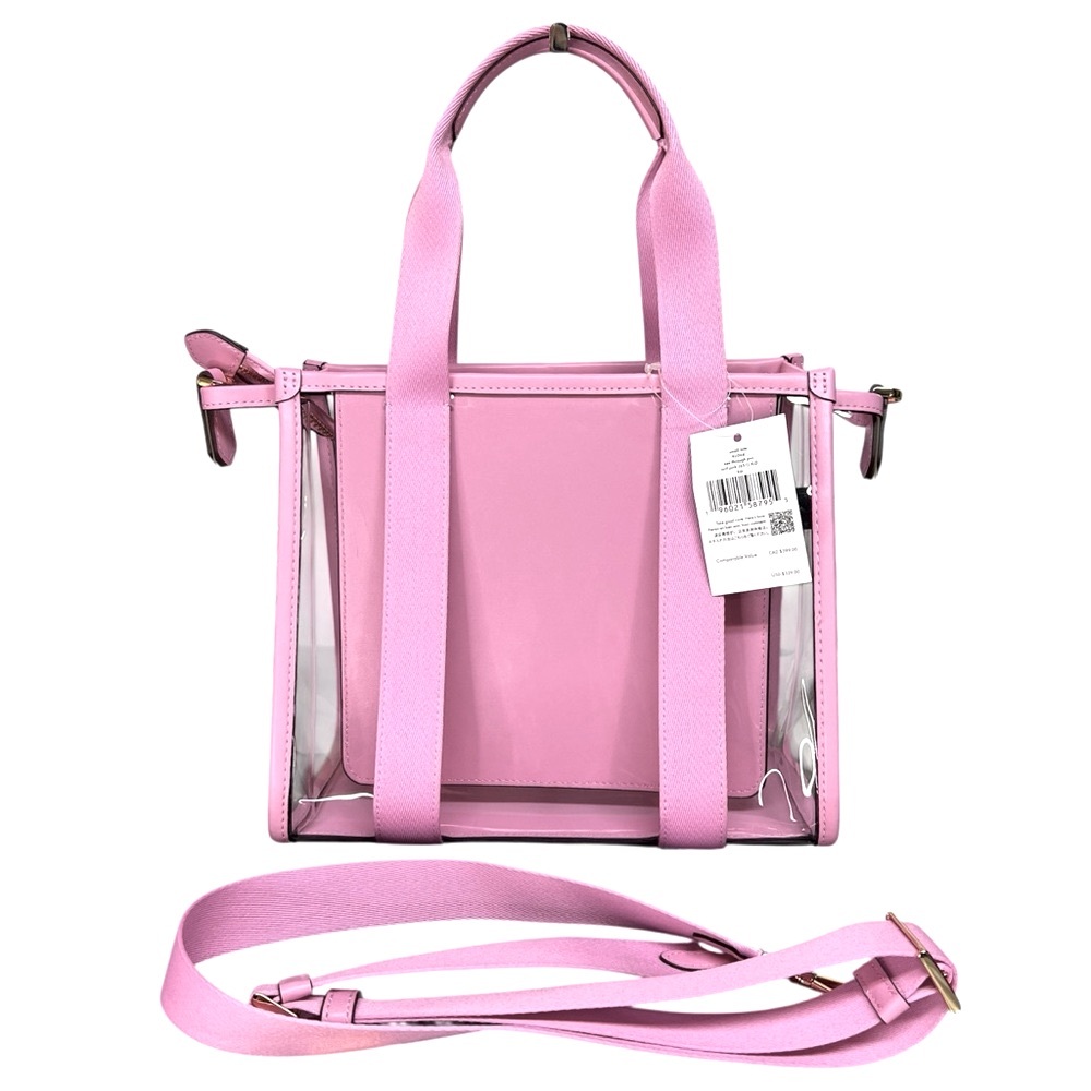 New Kate Spade Surf Pink Kip Clear Small Tote. - Picture 4 of 6